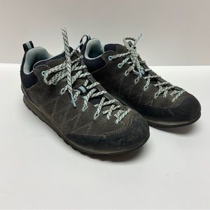 Scarpa Womens Crux Gray Blue Lace Up Approach Round Toe Outdoor Shoes Size 6.5